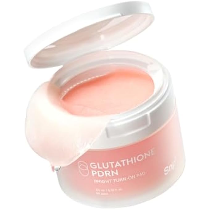 SNP PDRN FACIAL TONER WITH 99% GLUTATHIONE AND NIACINAMIDE BLEMISH TREATMENT EXFOLIATING PAD LHA PHA ACNE PAD BAMBOO & VITAMIN C E FERULIC ACID DOUBLE SIDED PATCHES TONER PADS - Image 1